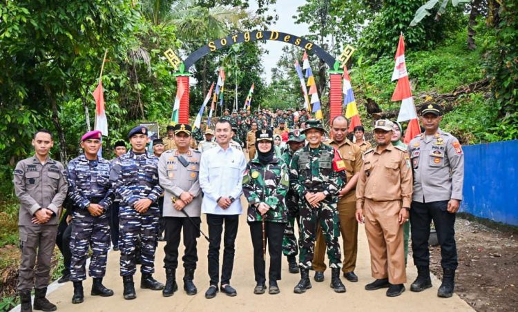 TNI Hadir di Desa Trimulyo: Infrastruktur Baru Bikin Warga Pesawaran Semringah