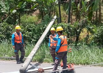 Tiang Listrik Patah di Pesawaran: Pengendara Motor Luka, Warga Minta PLN Bertanggung Jawab