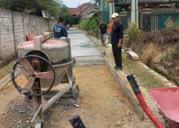 Pemprov Lampung Mulai Garap Jalan Lingkungan di Pringsewu, Warga Sambut Antusias