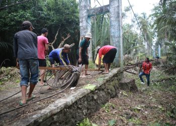 Gotong Royong Jadi Kunci, Jembatan Gantung Tampang Muda Mulai Terbentang dan Perkuat Koneksi Warga