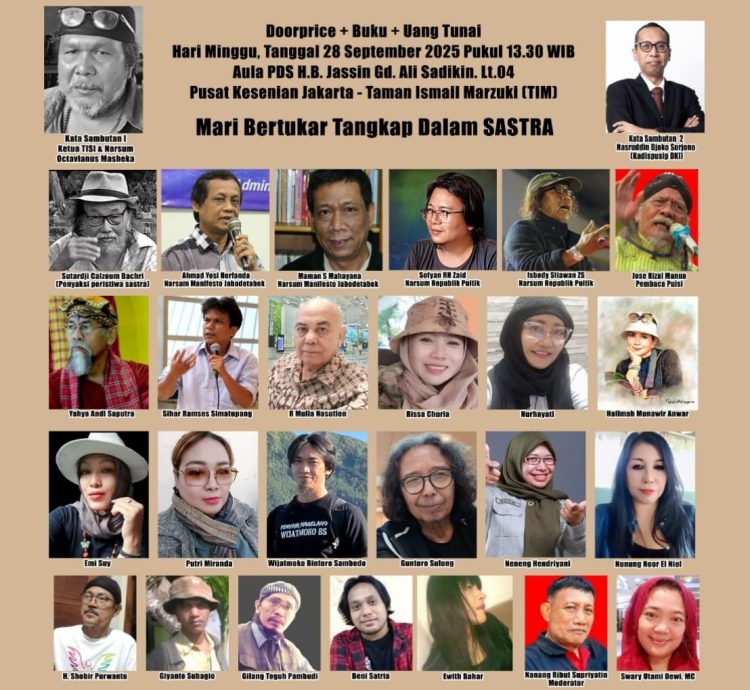 Isbedy Stiawan ZS Siap Guncang Panggung Republik Puitik di PDS HB Jassin: Kritik Tajam, Puisi, dan Satire Menggema