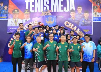 Lampung Harumkan Nama Daerah di Pornas Korpri 2025, Tim Tenis Meja Beregu Putri Sabet Medali Perunggu