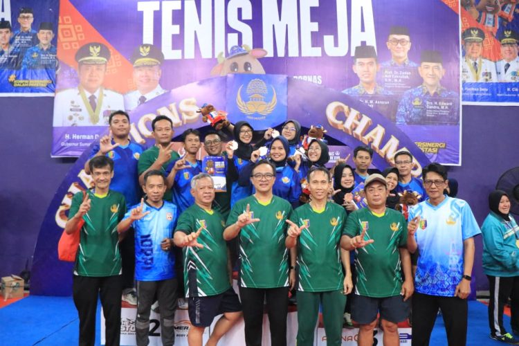 Lampung Harumkan Nama Daerah di Pornas Korpri 2025, Tim Tenis Meja Beregu Putri Sabet Medali Perunggu