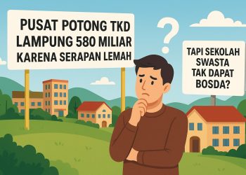 Bingung! Pusat Pangkas TKD Lampung Rp580 Miliar, Tapi Sekolah Swasta Masih Tak Kebagian BOSDA