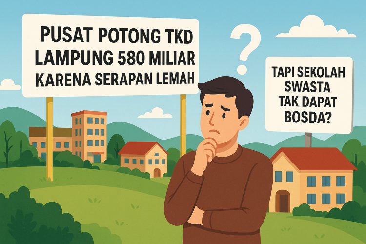 Bingung! Pusat Pangkas TKD Lampung Rp580 Miliar, Tapi Sekolah Swasta Masih Tak Kebagian BOSDA