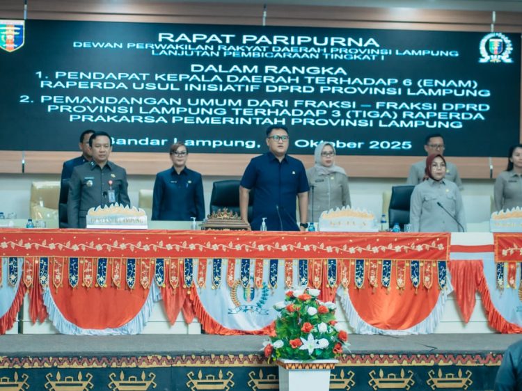 Pemprov Lampung Dorong Enam Raperda Strategis, Dari Pertanian Hingga Satu Data Untuk Tingkatkan Kesejahteraan Masyarakat