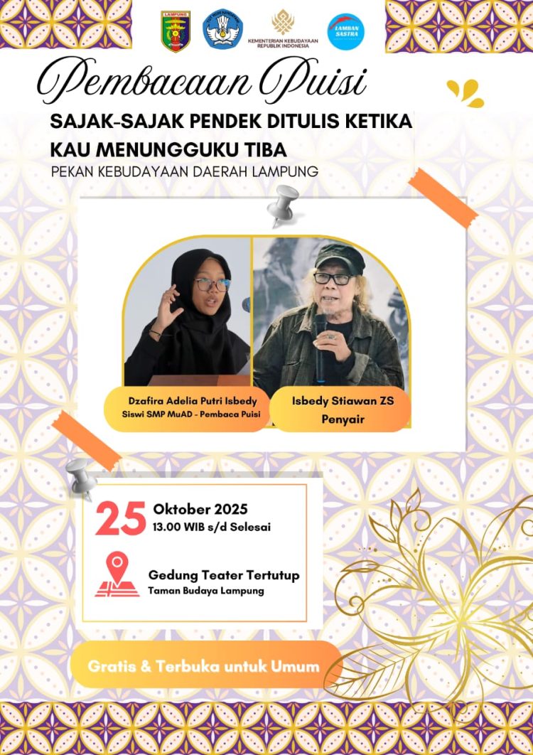 Pekan Kebudayaan Daerah Lampung 2025 Resmi Dibuka, Isbedy dan Dzafira Siap Memukau di Hari Terakhir