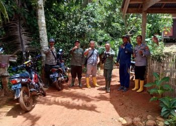 Polsek Pematang Sawa dan Polhut Turun Tangan Pasca Dua Kambing Dimangsa Beruang, Warga Dihimbau Waspada