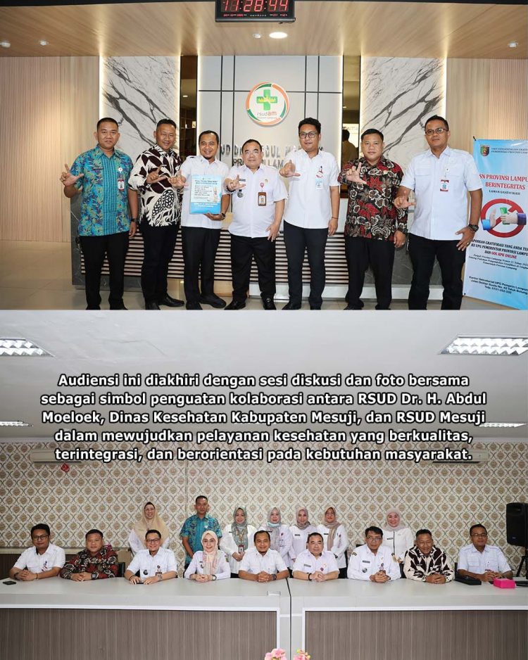 RSUD Abdul Moeloek Gandeng Pemkab Mesuji, Dorong Pelayanan Kesehatan Masyarakat Lampung Lebih Merata
