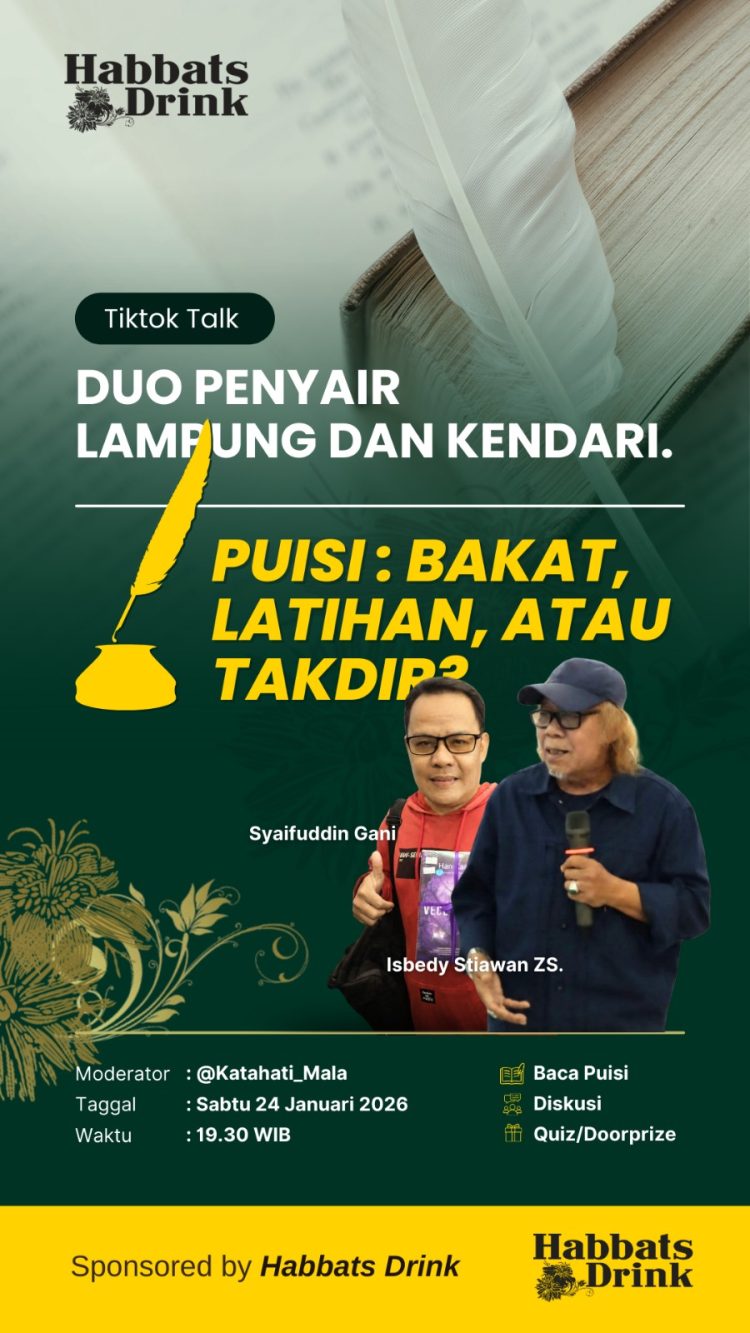 Netizen Siap-Siap! Syaifuddin dan Isbedy Akan Baca Puisi Malam Ini