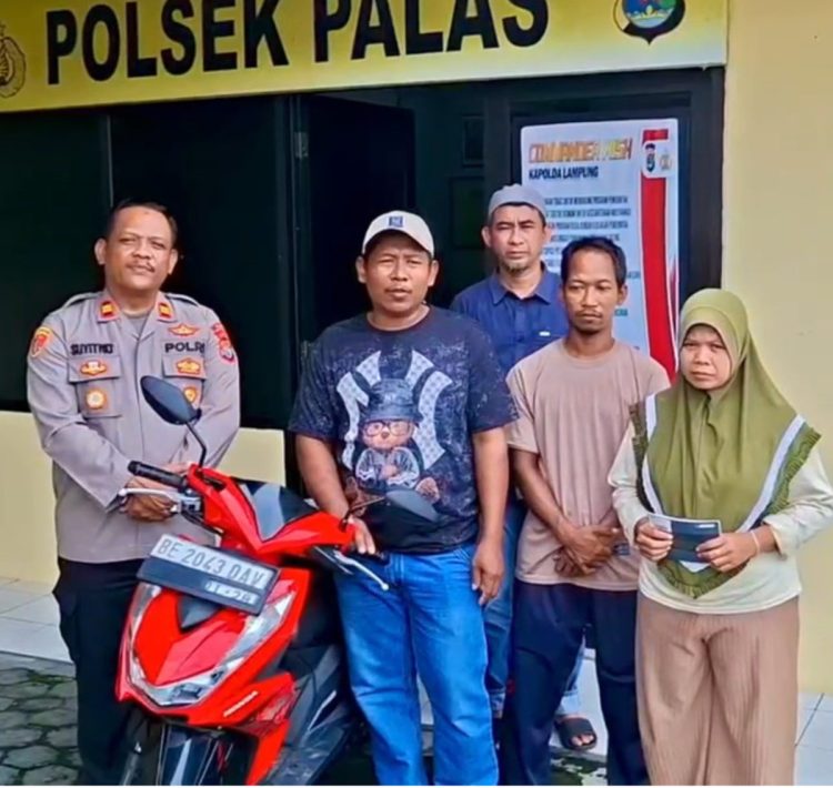 Respons Cepat Polsek Palas, Dua Motor Curian Dipulangkan