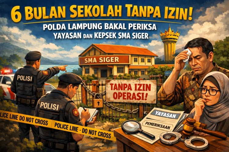 Disdik Tolak Izin, SMA Siger Tetap Beroperasi dan Kini Diselidiki Polda Lampung