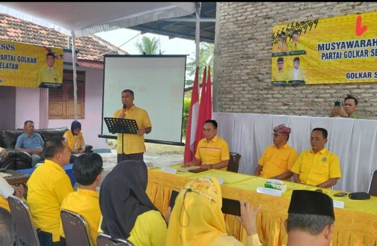 Rycko Menosa Dorong Penguatan Basis, Muscam Golkar Kalianda Hasilkan Ketua Baru