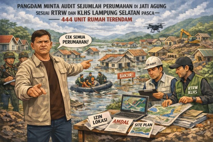 Pangdam Pertanyakan KLHS Lampung Selatan Setelah Ratusan Rumah Terendam Banjir