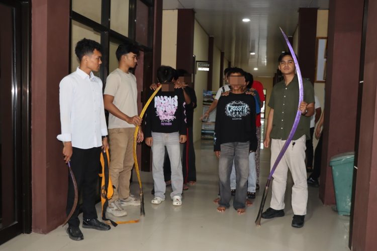 Geng Motor Bawa Klewang dan Gear Motor, Polisi Tangkap 8 Remaja di Pringsewu