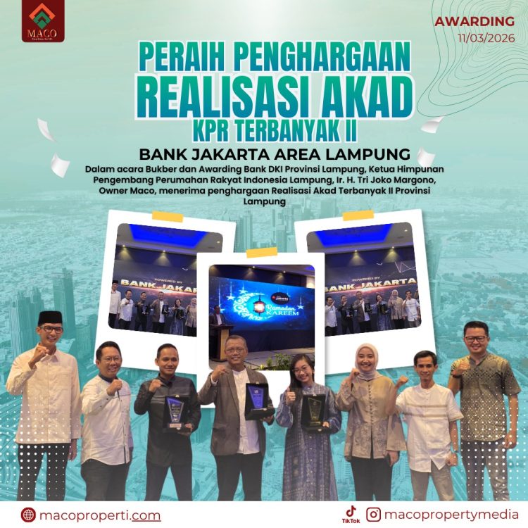 Pengembang Maco Properti Dapat Penghargaan KPR dari Bank Jakarta