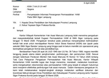 Yayasan Siger Prakarsa Bunda Diminta Akui Ketidaksanggupan Kelola Sekolah