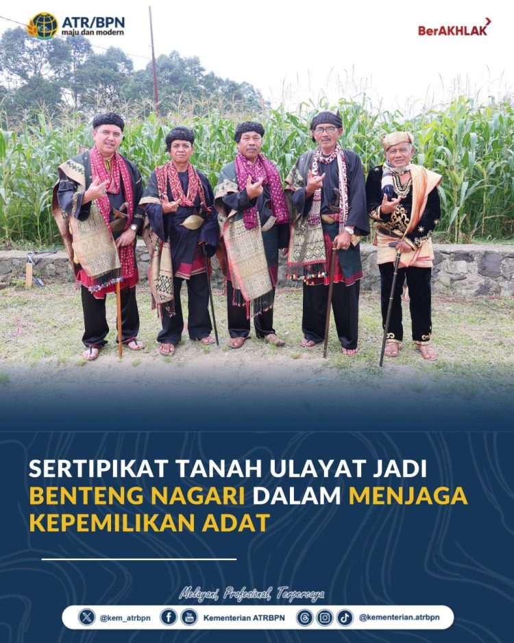 Sertipikat Tanah Ulayat Jadi Simbol Pengakuan Negara terhadap Masyarakat Adat