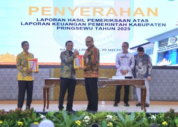 Riyanto Pamungkas Terima WTP ke-11 untuk Kabupaten Pringsewu