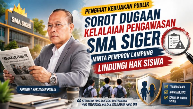 Abdullah Sani Desak Dinas PPPA Lampung Aktif Dampingi Siswa SMA Siger