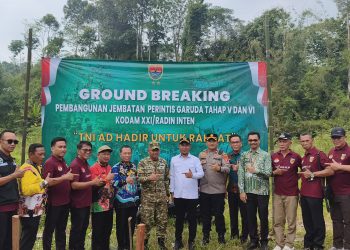 TNI dan Pemkab Tanggamus Bersinergi Bangun Empat Jembatan untuk Warga Pedesaan