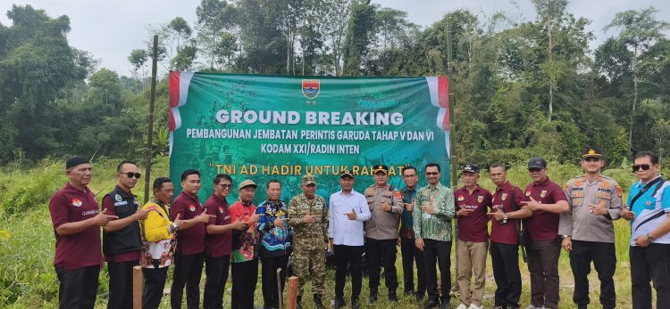 TNI dan Pemkab Tanggamus Bersinergi Bangun Empat Jembatan untuk Warga Pedesaan