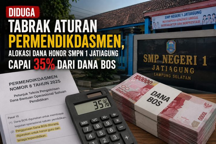Pengelolaan Dana BOS SMPN 1 Jatiagung Jadi Sorotan, Honor Capai 35,31 Persen