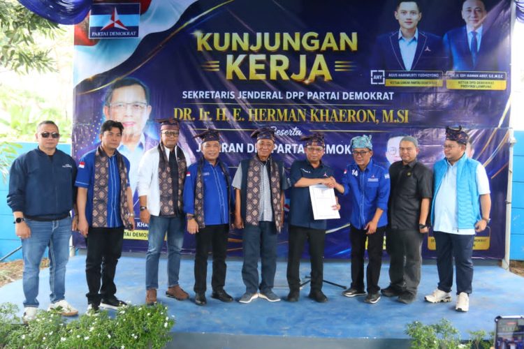 DPC Demokrat Lampung Selatan Miliki Kantor Baru, Herman Khaeron Dorong Kemenangan di 2029