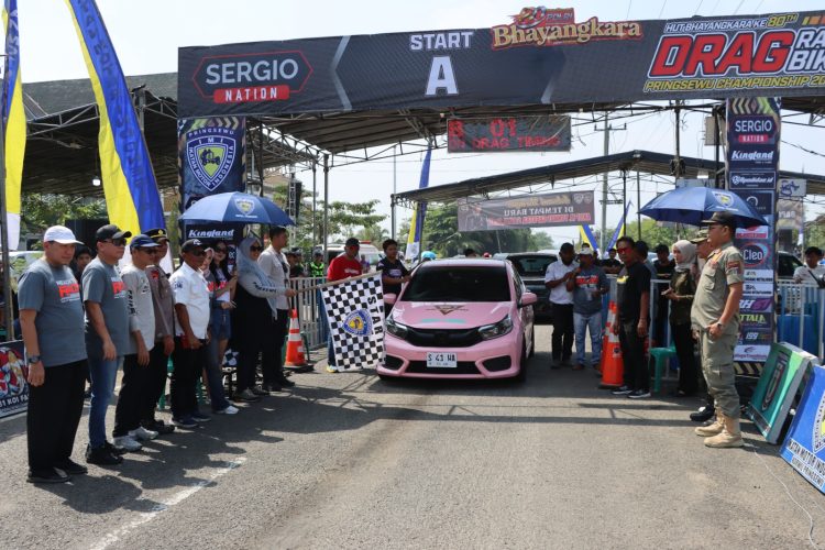 Hari Bhayangkara ke-80 Diramaikan Drag Race, 310 Pembalap Tampil di Pringsewu