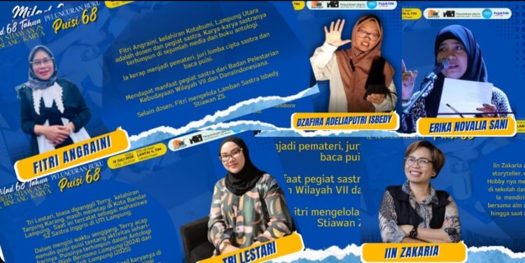 Panggung PDS HB Jassin Dimeriahkan Perempuan Lampung pada Peluncuran Buku Terbaru Isbedy Stiawan ZS