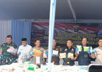 Irjen Helfi Assegaf Pimpin Pemusnahan BB Narkoba, Polda Lampung Tegaskan Tak Ada Ruang bagi Bandar Narkoba
