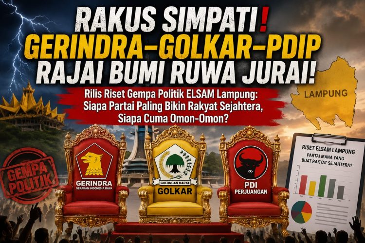 Gerindra Jadi yang Teratas, Ini Peta Persepsi Publik terhadap Partai di Lampung