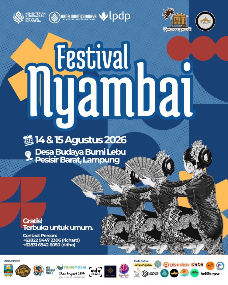 Festival Nyambai 2026 Hadir di Bumi Lebu Pesisir Barat, Gratis untuk Masyarakat