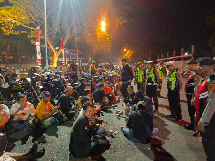 Cegah Gangguan Kamtibmas, Polres Lampung Selatan Gelar Patroli Gabungan di Kalianda