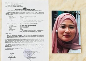 Polresta Bandar Lampung Terima Laporan Orang Hilang, Ida Ambar Sari Masih Dicari