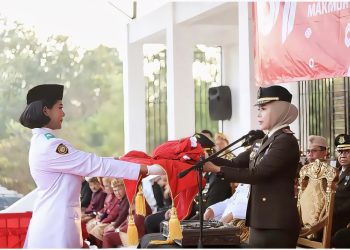 Kajari Lampung Tengah Jadi Inspektur Upacara, Tekankan Kepemimpinan Berintegritas