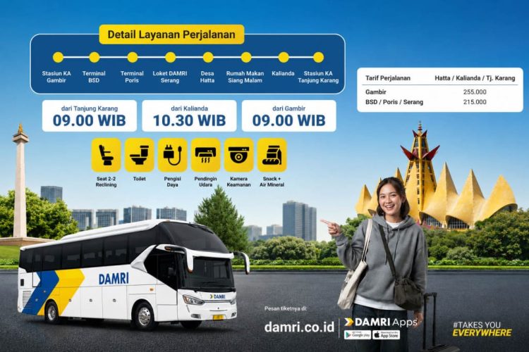DAMRI Kalianda-Jakarta Kembali Beroperasi, Ada Fasilitas AC hingga Toilet