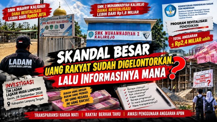LADAM Soroti Pembatasan Dokumentasi Proyek SMK 2 Muhammadiyah Kalirejo, Ada Apa dengan Transparansi?