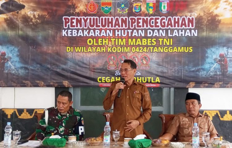 Kemarau 2026 Diprediksi Panjang, Mabes TNI Dorong Pringsewu Perkuat Antisipasi Karhutla