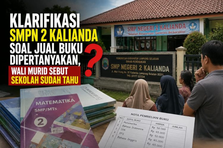 Buku Dijual Rp70 Ribu di SMPN 2 Kalianda, Sekda Lamsel Minta Disdik Turun Tangan