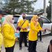 Abu Anak Krakatau Mulai Ganggu Warga, Golkar Pringsewu Bergerak Bagikan Masker