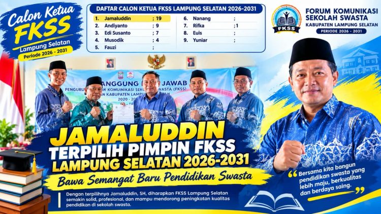 Jamaluddin Unggul 19 Suara, Gantikan Andiyanto Pimpin FKSS Lampung Selatan
