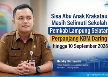 Abu Vulkanik Masih Ditemukan di Sekolah, Siswa Lampung Selatan Belajar dari Rumah
