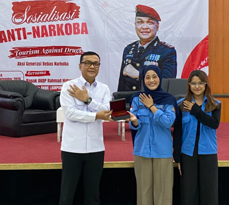 150 Mahasiswa Pariwisata ITERA Ikuti Sosialisasi Antinarkoba Bertajuk Tourism Against Drugs