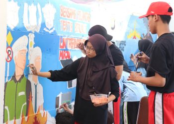 Polres Lampung Selatan Gandeng Pelajar Lewat Lomba Mural, Bibit Seniman Muda Diburu
