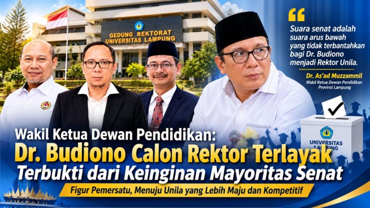 Sinyal dari 47 Senat Unila: Dr. Budiono Raih Suara Terbanyak, Dua Profesor Tertinggal