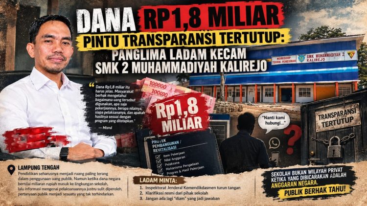 Rp1,8 Miliar Anggaran Pembangunan Sekolah, LADAM: Masyarakat Berhak Tahu