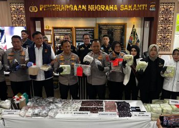 Rp191 Miliar Nilai Barang Bukti, Polda Lampung Bongkar Peredaran Narkoba Internasional