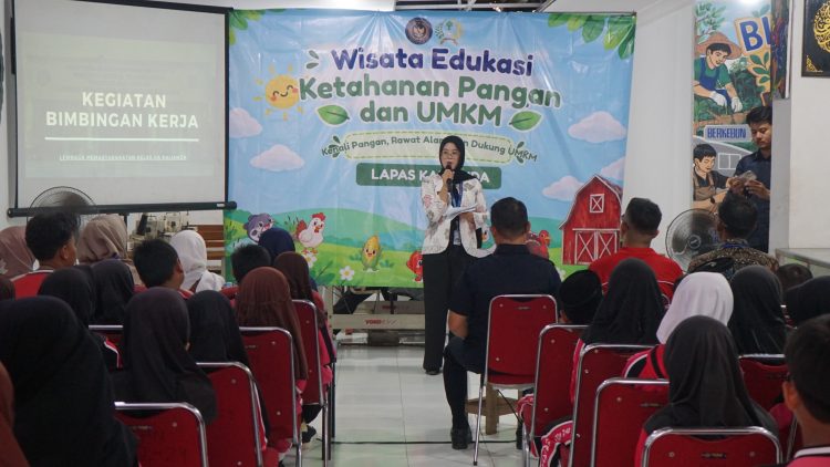 Siswa SDN 1 Sukaratu Kunjungi Lapas Kalianda, Belajar UMKM hingga Ketahanan Pangan