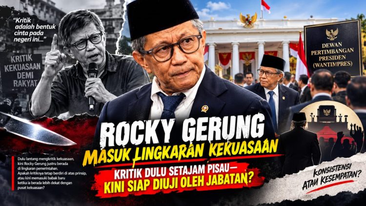 Kritik Rocky Gerung Dulu Mengguncang Penguasa, Kini Prinsipnya Ikut Dipertanyakan